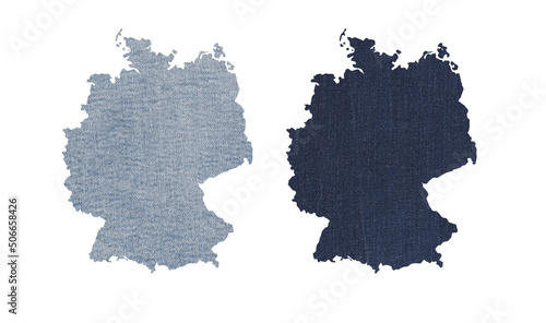 Political divisions. Patriotic sublimation denim textured backgrounds set on white. Germany