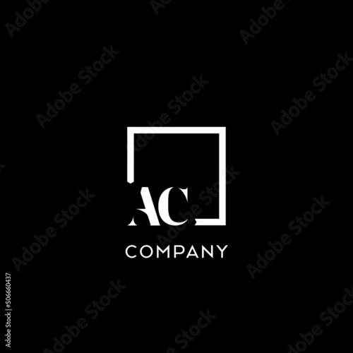 Letter AC simple square logo design ideas
