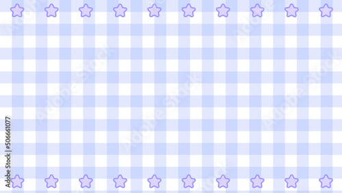 cute purple gingham, plaid, checkered pattern with star background, perfect for wallpaper, backdrop, postcard, background