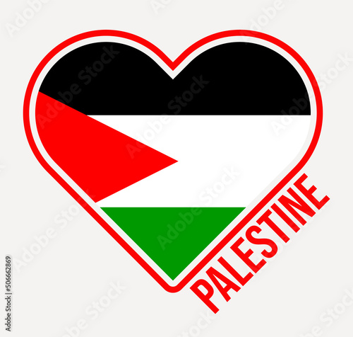 Free Download Palestine heart flag badge. Made with Love from Palestine logo. Flag of the country heart shape. Vector illustration. - GFXLoad
