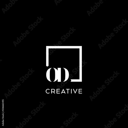 Letter OD simple square logo design ideas