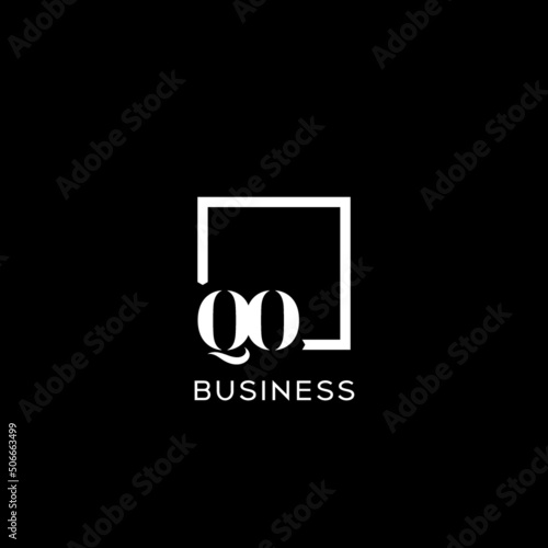 Letter QO simple square logo design ideas photo