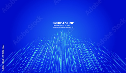Converged lines and data internet technology big data vector background