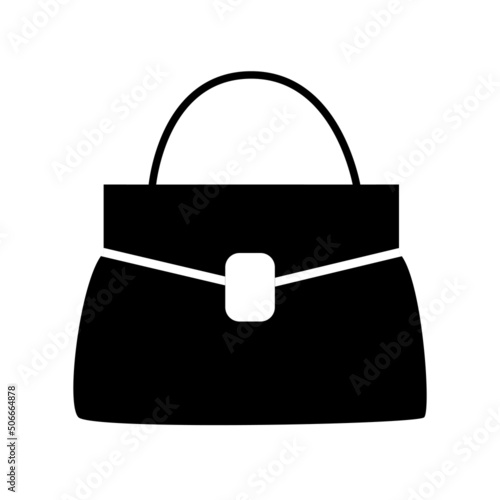 women fashion hand bag icon. on white background