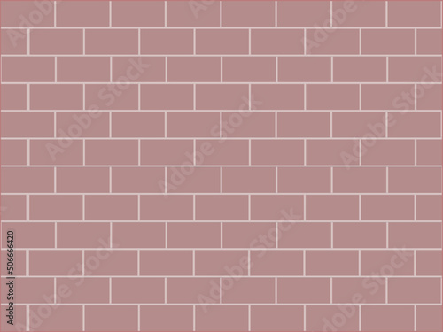 red brick wall background, vector illustration © Tanan