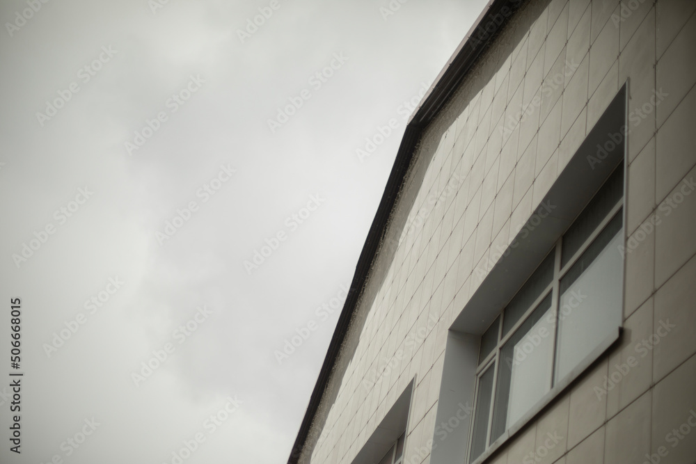 Fototapeta premium Window in building. Architecture details. Jet building.
