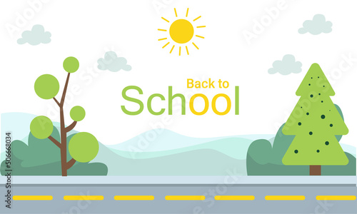 Back to school background illustration