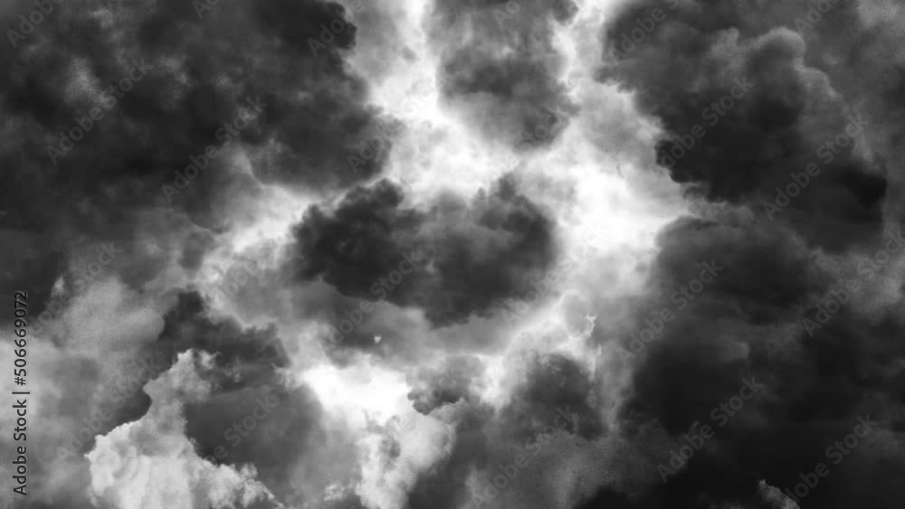 a thunderstorm with lightning striking inside the cumulus clouds. a thunderstorm with lightning striking inside the cumulus clouds.