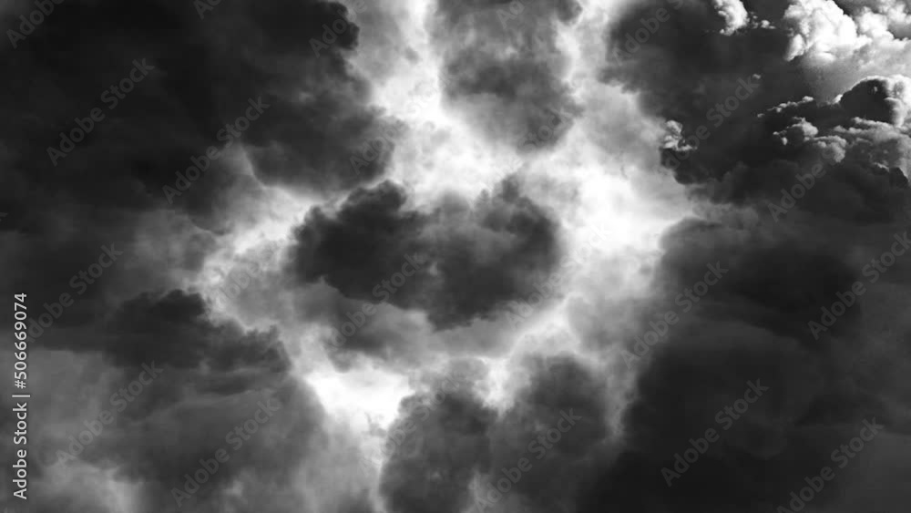 4K dark clouds floating in the sky with a thunderstorm 4K dark clouds floating in the sky with a thunderstorm