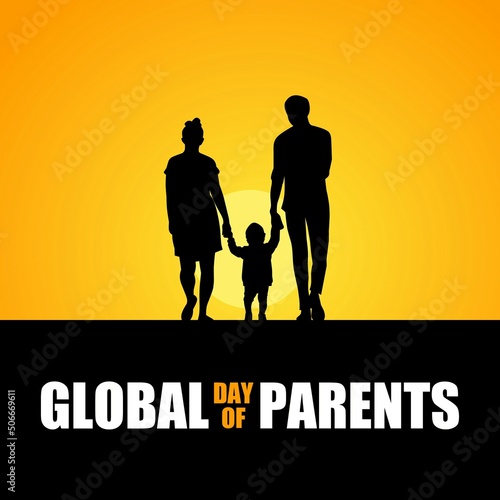 Global day of parents vector illustration. Suitable for Poster, Banners, campaign and greeting card.  © YB14