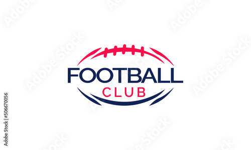 American Football badge logo vector - Rugby logo