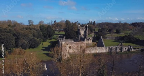 Aerial View Of The Ruins Of Desmond Castle Adare, Ireland photo