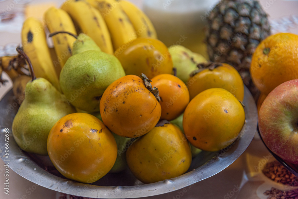 basket with tropical fruits from Brazil