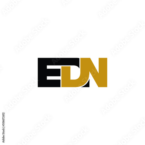 EDN letter monogram logo design vector photo