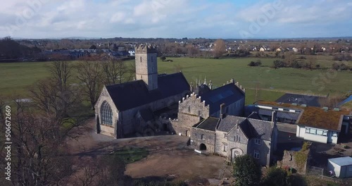 Aerial St. Nicholas Church of Ireland in Adare photo