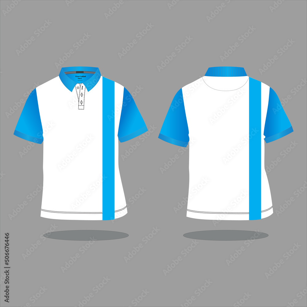 Polo Shirt Design Template and Mockup. Polo Shirt Technical Fashion ...