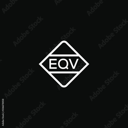  EQV 3 letter design for logo and icon.vector illustration with black background.EQV monogram logo.

 photo