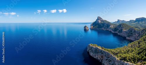 Tela Panoramic view of beautiful Mediterranean seascape