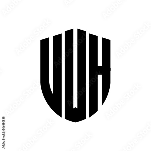 UWH letter logo design. UWH modern letter logo with black background. UWH creative  letter logo. simple and modern letter logo. vector logo modern alphabet font overlap style. Initial letters UWH   photo