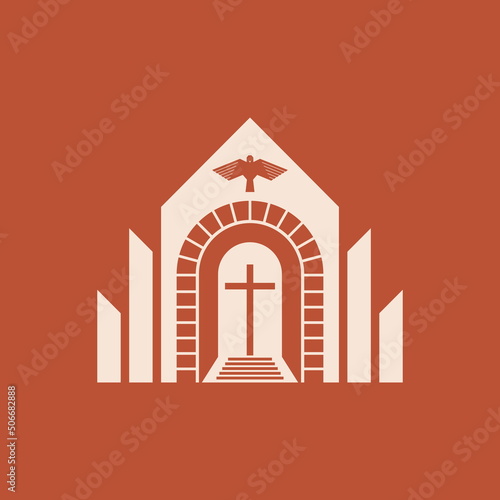 Christian illustration. Christian church design.