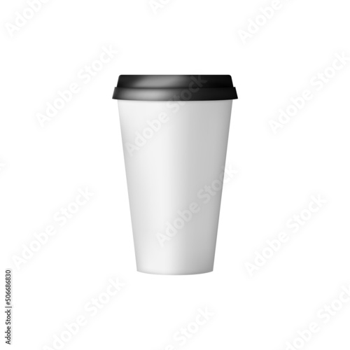 Isolated 3D Coffee cup. Vector illustration
