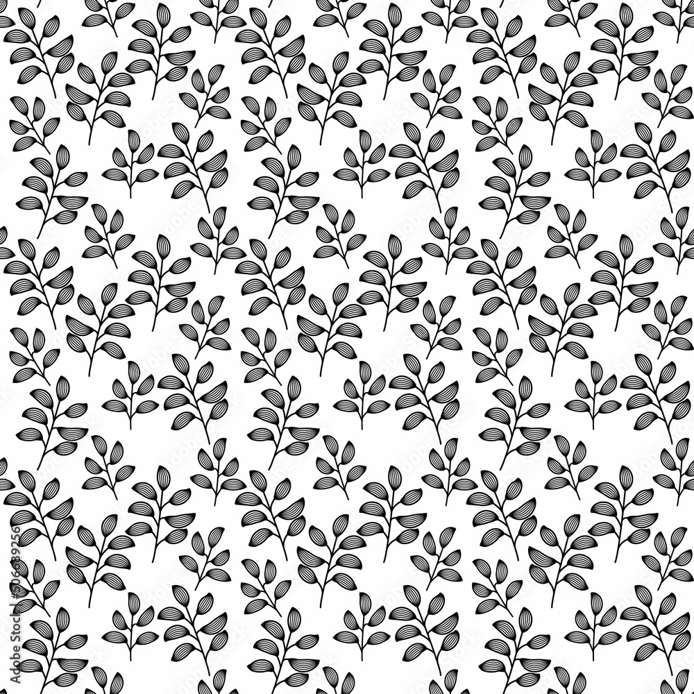 Packaging tea leaves pattern seamless vector. Minimal tea plant bush leaves floral textile ornament. Herbal sketchy seamless background pattern with nature elements. Modern summer foliage wallpaper Packaging tea leaves pattern seamless vector. Minimal tea plant bush leaves floral textile ornament. Herbal sketchy seamless background pattern with nature elements. Modern summer foliage wallpaper
