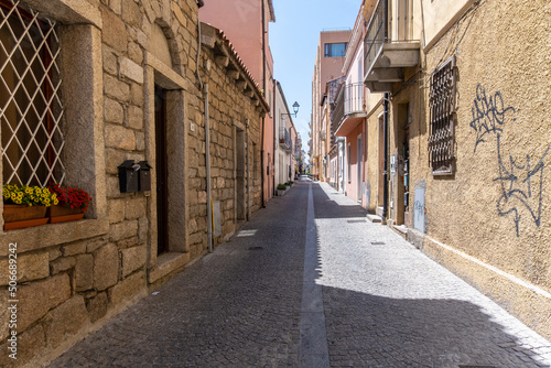 Historical alleyways in Olbia Sardinia