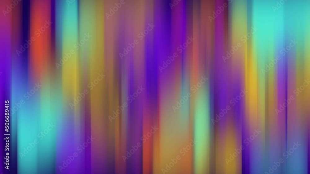Twisted vibrant iridescent gradient blurred of purple yellow orange turquoise and blue colors with smooth movement of the gradient in the frame with copy space. Abstract vertical lines animation Twisted vibrant iridescent gradient blurred of purple yellow orange turquoise and blue colors with smooth movement of the gradient in the frame with copy space. Abstract vertical lines animation