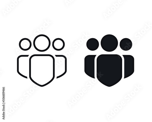 Valokuva Teams icon. Comunity sign. Vector illustration
