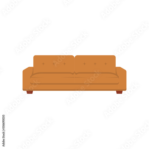 Sofa Flat Illustration. Clean Icon Design Element on Isolated White Background