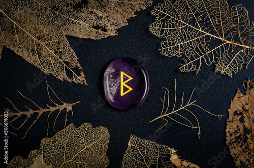 Photography Rune of Birth. Rune Berkana