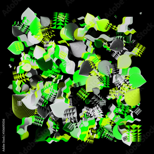 Brutalist Art Inspired Vector Pattern Graphics Made With Bold Abstract Geometric Shapes