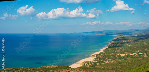 Sardegna, panorama della splendida spiaggia selvaggia di Scivu, Italia, Europa 