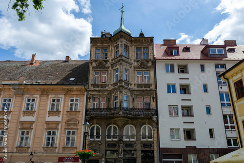 Photography Old buildings in Bratislava on a sunny day.