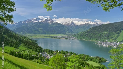 Panoramic view over Zell am See, Salzburg, Austria