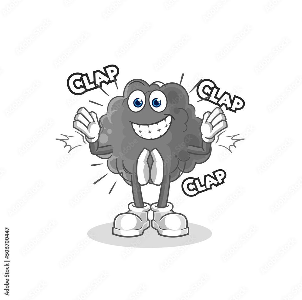 black cloud applause illustration. character vector black cloud applause illustration. character vector