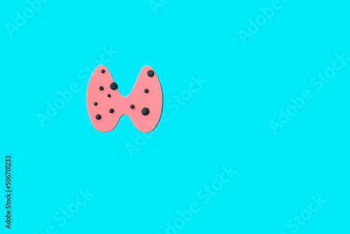 Foto nodules in the thyroid gland, thyroid disease concept