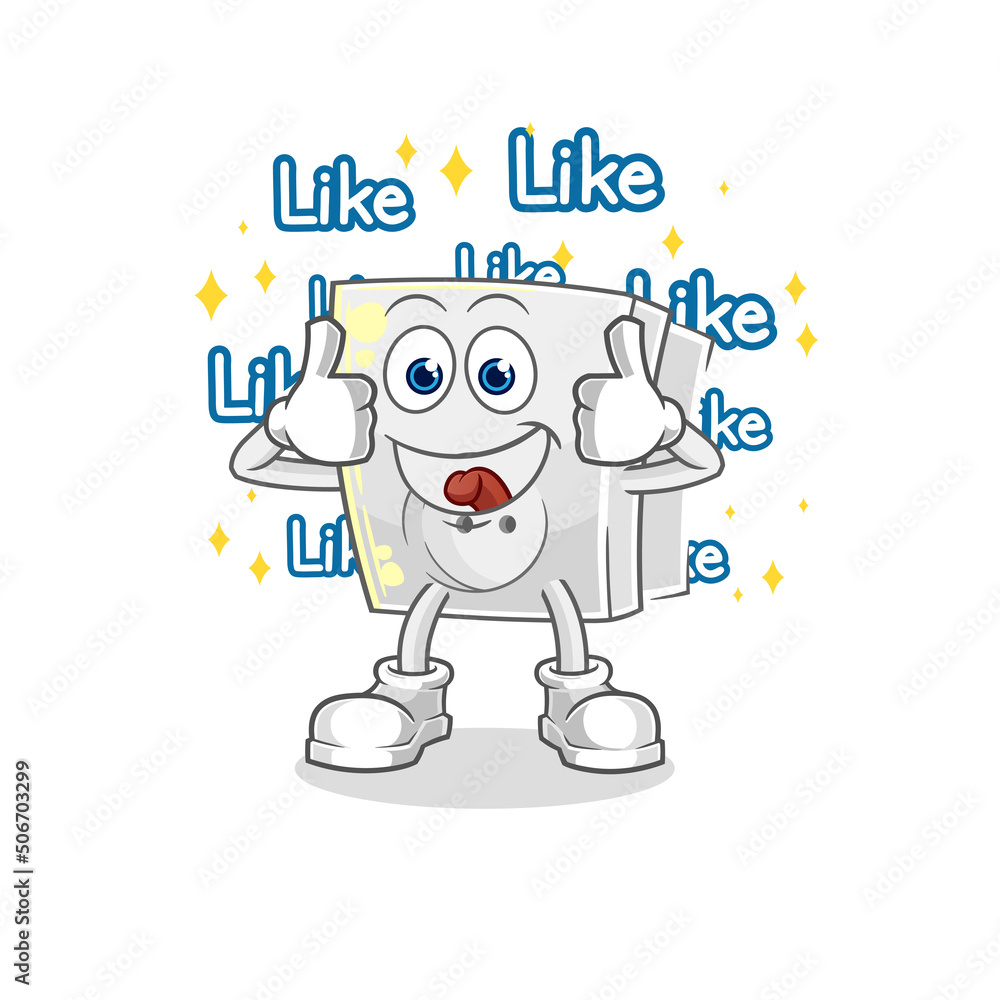 electric socket give lots of likes. cartoon vector electric socket give lots of likes. cartoon vector