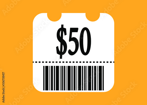 Save $50 dollars. Dollar discount coupon.