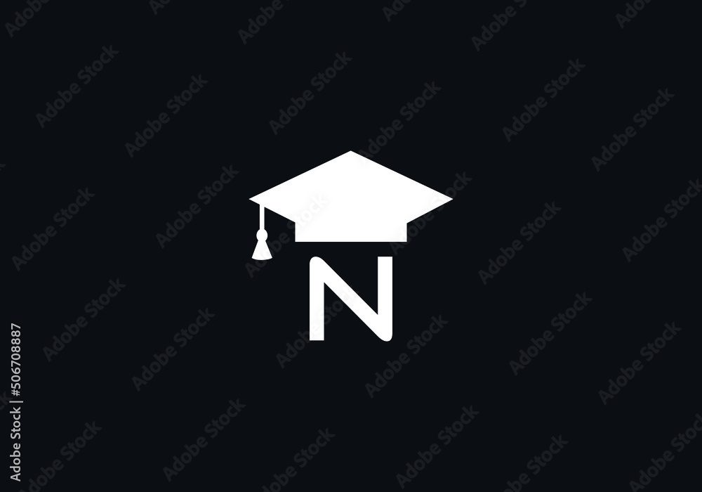 Educational logo and sign vector and Graduation cap design with the letter and alphabets vector Educational logo and sign vector and Graduation cap design with the letter and alphabets vector