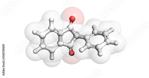 Phenindione molecule. 3D photo
