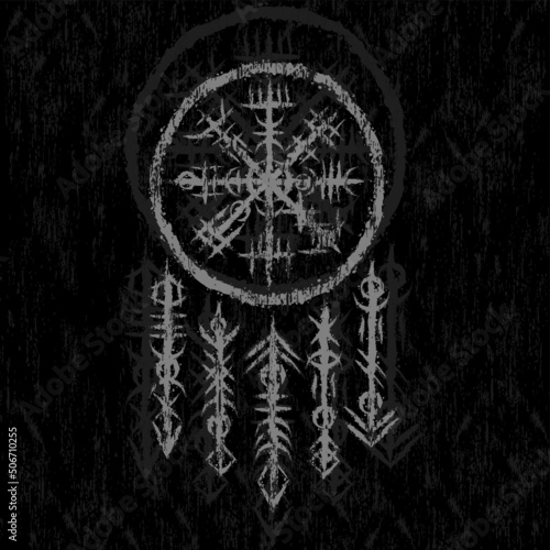 Scandinavian viking brush wallpaper