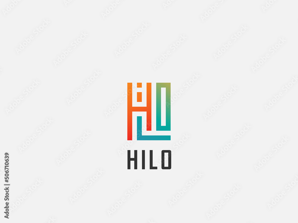 linked initial H and I Geometric Font design vector Template Linear style. line Monogram Logotype concept icon. usable logo concept linked initial H and I Geometric Font design vector Template Linear style. line Monogram Logotype concept icon. usable logo concept