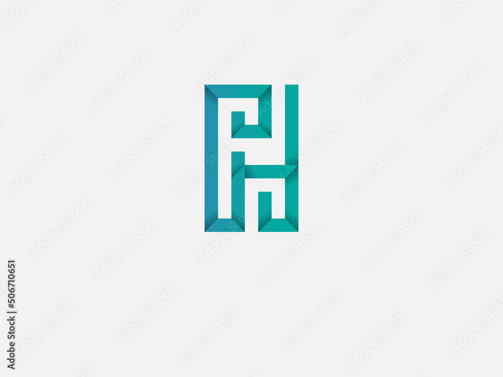 linked initial F and H Geometric Font design vector Template Linear style. Infinite looped color line Monogram Logotype concept icon. linked initial F and H Geometric Font design vector Template Linear style. Infinite looped color line Monogram Logotype concept icon.