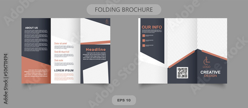 Creative tri fold brochure for design.