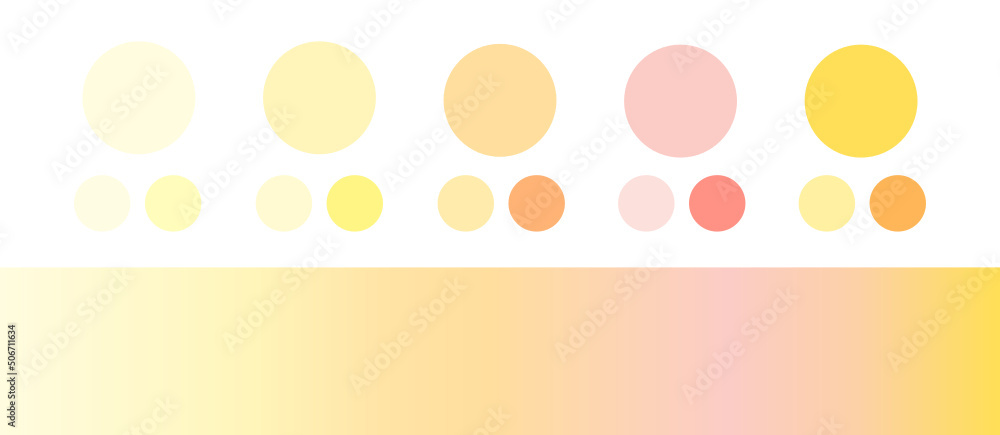 soft tints in pink hue with light and dark shade; and gradient color ...