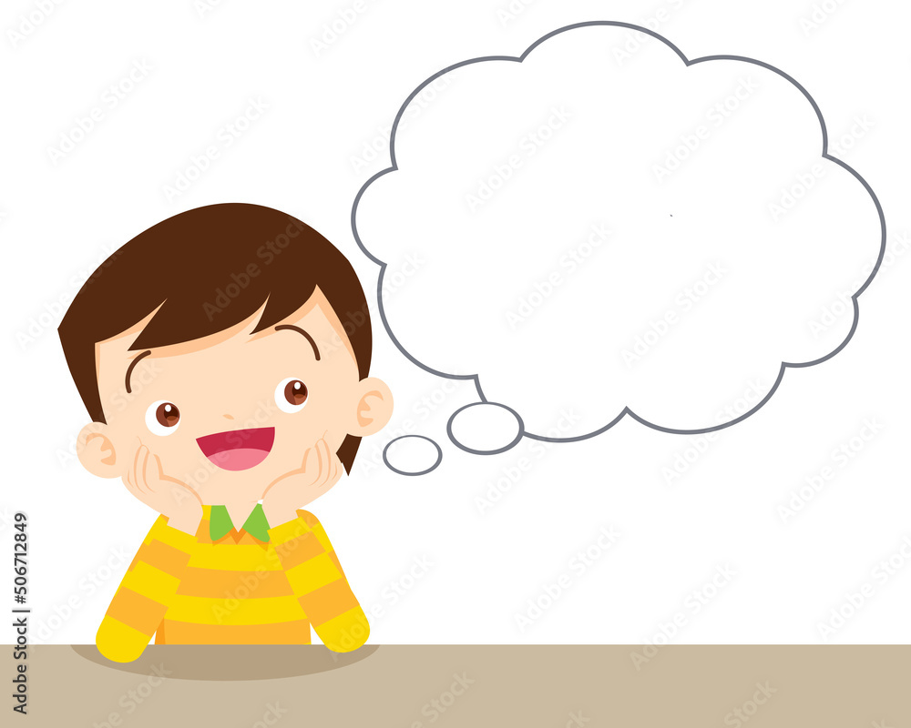 young boy good mood and think about something young boy good mood and think about something