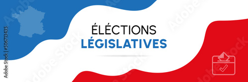 Élections législatives - France - 2022 - Titre et illustrations vectoriels