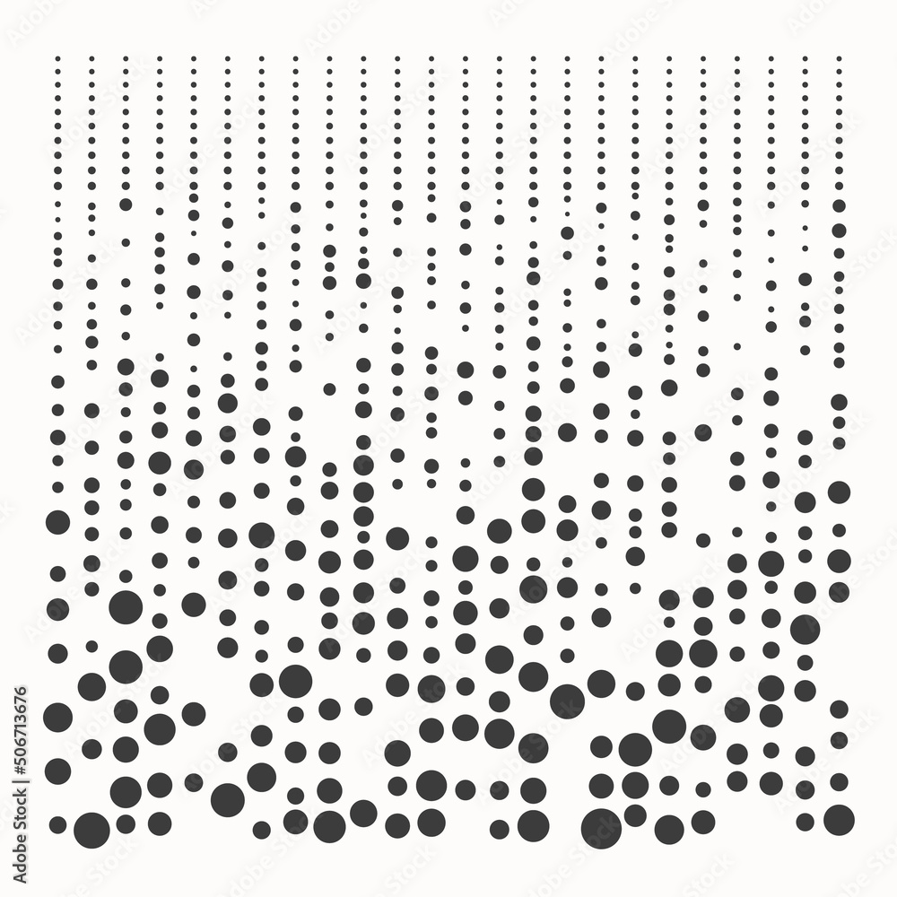 Abstract background with dots like falling drops. Concept from order to chaos. Abstract background with dots like falling drops. Concept from order to chaos.