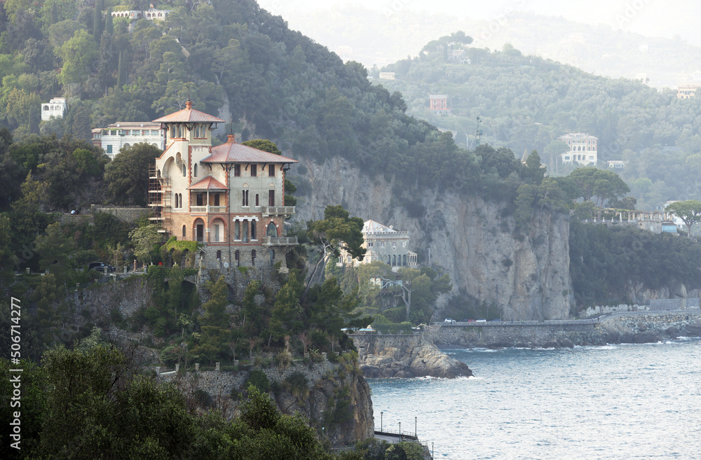 View of Portofino, an Italian fishing village, Genoa province, Italy, Europe